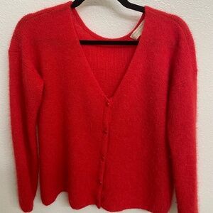 Sezane Barry Cardigan Red